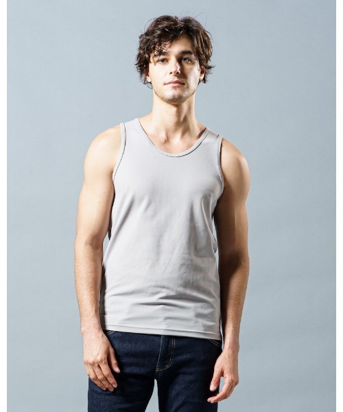 wjk(ダヴルジェイケイ)の「cool tank top(タンクトップ・メンズ・ライトグレー/ホワイト/ネイビー/ブラック・X-LARGE/LARGE/MEDIUM/SMALL)」の4枚目の写真