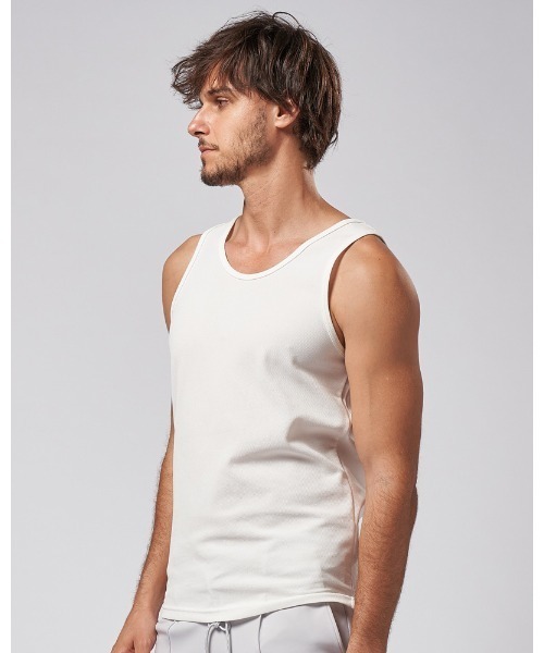 wjk(ダヴルジェイケイ)の「cool tank top(タンクトップ・メンズ・ライトグレー/ホワイト/ネイビー/ブラック・X-LARGE/LARGE/MEDIUM/SMALL)」の6枚目の写真