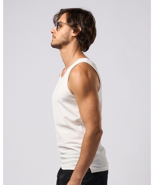 wjk(ダヴルジェイケイ)の「cool tank top(タンクトップ・メンズ・ライトグレー/ホワイト/ネイビー/ブラック・X-LARGE/LARGE/MEDIUM/SMALL)」の13枚目の写真