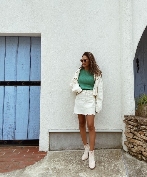 esutoreja（エストレジャ）の「カラーリブニット（ニット/セーター・レディース・パープル/オレンジ/グリーン・FREE）」の6枚目の写真