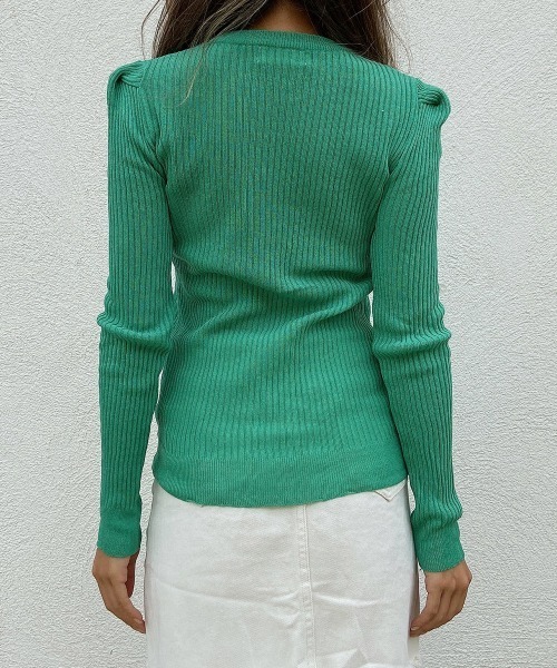 esutoreja（エストレジャ）の「カラーリブニット（ニット/セーター・レディース・パープル/オレンジ/グリーン・FREE）」の17枚目の写真