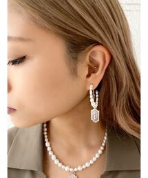 JEYSUS パールメダイフープピアス