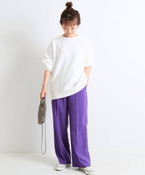 SLOBE IENA(スローブイエナ)の「ツイルストレートパンツ【手洗い可能】◆(その他パンツ・レディース・ブラック/パープル/ブラウン・40/38/36)」の15枚目の写真