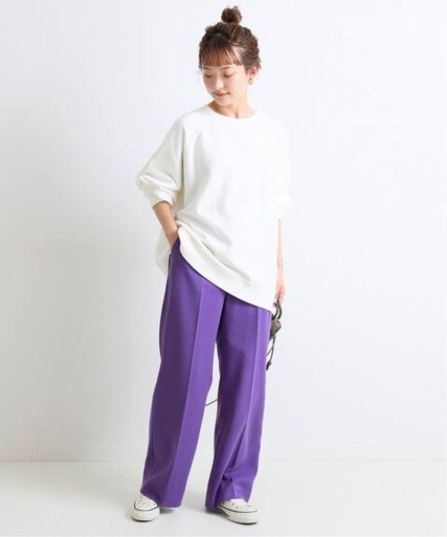SLOBE IENA(スローブイエナ)の「ツイルストレートパンツ【手洗い可能】◆(その他パンツ・レディース・ブラック/パープル/ブラウン・40/38/36)」の16枚目の写真