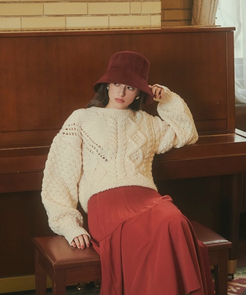 EIMY ISTOIRE(エイミーイストワール)の「プリーツアシメボリュームフレアースカート(スカート・レディース・ブラック/ベージュ/ピンク/テラコッタ/ラベンダー・SMALL/MEDIUM)」の15枚目の写真