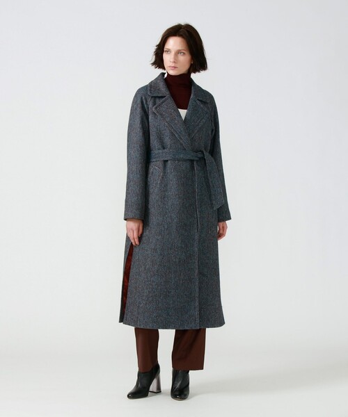 LOVELESS（ラブレス）の「【otona MUSEコラボ商品】ツィードドロップコート（チェスターコート・レディース・ブルー系その他4・38/36/34）」の2枚目の写真