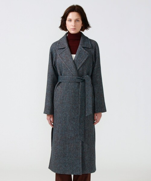 LOVELESS（ラブレス）の「【otona MUSEコラボ商品】ツィードドロップコート（チェスターコート・レディース・ブルー系その他4・38/36/34）」の4枚目の写真