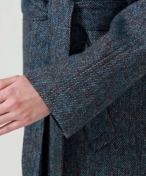 LOVELESS（ラブレス）の「【otona MUSEコラボ商品】ツィードドロップコート（チェスターコート・レディース・ブルー系その他4・38/36/34）」の8枚目の写真