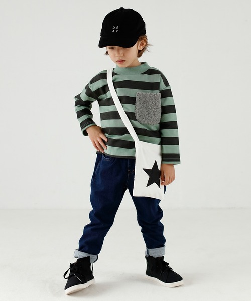 D.fesense（ディーフェセンス）の「デニムニットパンツ（デニムパンツ・キッズ・インディゴブルー/ブルー・100cm/80ｃｍ/90cm/110cm）」の6枚目の写真