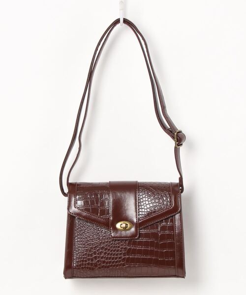 ehka sopo（エヘカソポ）の「モノグラム／クロコ柄アソートショルダーバッグ（ショルダーバッグ・レディース・ブラック/ダークブラウン/ブラウン・ﾌﾘ-）」の11枚目の写真