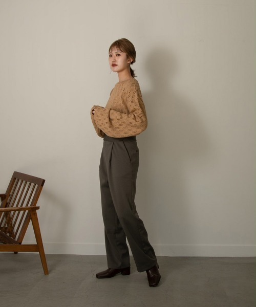 Amiur（エミレ）の「compact straight pants（その他パンツ・レディース・ブラック/グレー/ブラウン・S/M）」の3枚目の写真