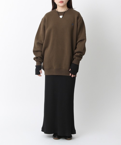 ADAM ET ROPE'（アダムエロペ）の「【F for ADAM ET ROPE'】別注 DUMBO/SWEAT（スウェット・レディース・グレー/ダークブラウン・L/S）」の15枚目の写真