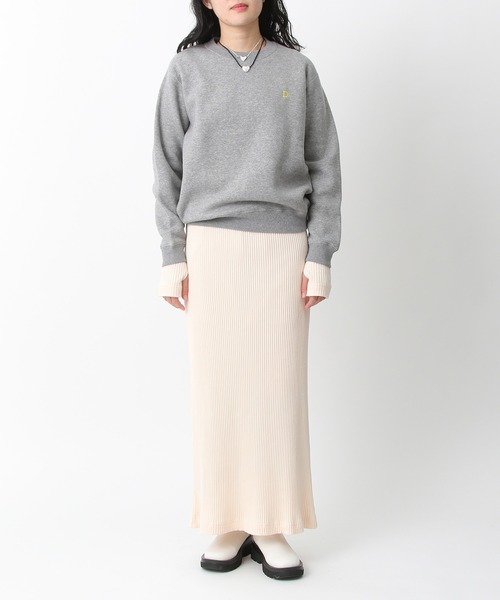 ADAM ET ROPE'（アダムエロペ）の「【F for ADAM ET ROPE'】別注 DUMBO/SWEAT（スウェット・レディース・グレー/ダークブラウン・L/S）」の17枚目の写真