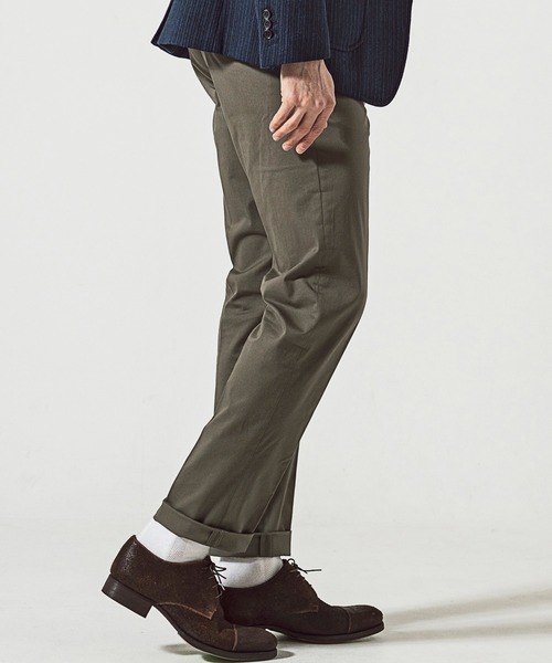 giab's ARCHIVIO（ジャブス アルキヴィオ）の「giabsarchivio(ジャブスアルキヴィオ)ノープリーツスラックスパンツ（スラックス・メンズ・グリーン・44/46/48/50）」の6枚目の写真