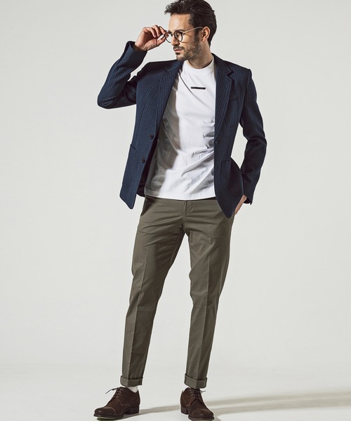 giab's ARCHIVIO（ジャブス アルキヴィオ）の「giabsarchivio(ジャブスアルキヴィオ)ノープリーツスラックスパンツ（スラックス・メンズ・グリーン・44/46/48/50）」の4枚目の写真