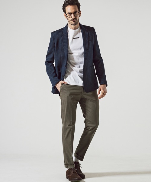 giab's ARCHIVIO（ジャブス アルキヴィオ）の「giabsarchivio(ジャブスアルキヴィオ)ノープリーツスラックスパンツ（スラックス・メンズ・グリーン・44/46/48/50）」の7枚目の写真