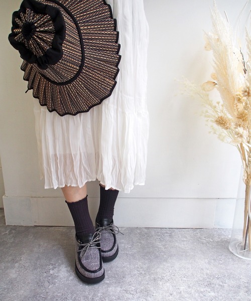 byあしながおじさん(バイアシナガオジサン)の「厚底チロリアンシューズ -8980643(その他シューズ・レディース・ブルー/ブラック/ベージュ・23.5cm/24.5cm/22.5cm/24.0cm/23.0cm)」の5枚目の写真