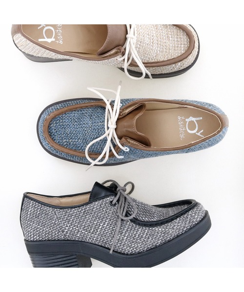 byあしながおじさん(バイアシナガオジサン)の「厚底チロリアンシューズ -8980643(その他シューズ・レディース・ブルー/ブラック/ベージュ・23.5cm/24.5cm/22.5cm/24.0cm/23.0cm)」の4枚目の写真