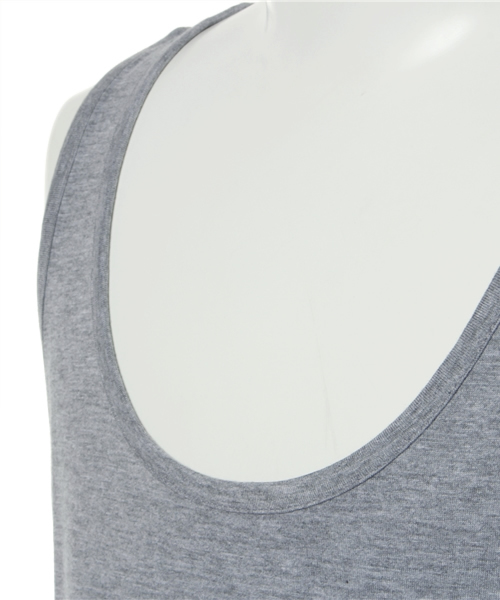 WEGO(ウィゴー)の「WEGO/ロングラウンドタンクトップ(タンクトップ・メンズ・ホワイト/ブラック/ブラック系その他/杢グレー・LARGE/MEDIUM)」の9枚目の写真