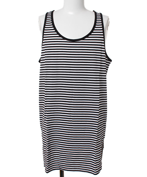 WEGO(ウィゴー)の「WEGO/ロングラウンドタンクトップ(タンクトップ・メンズ・ホワイト/ブラック/ブラック系その他/杢グレー・LARGE/MEDIUM)」の14枚目の写真