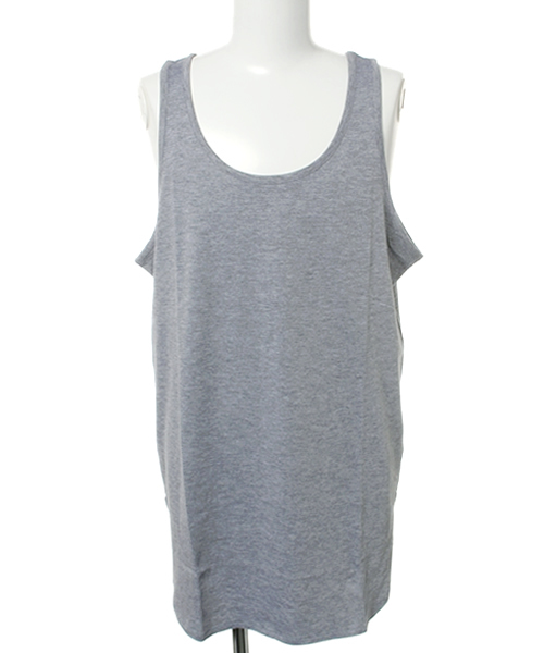 WEGO(ウィゴー)の「WEGO/ロングラウンドタンクトップ(タンクトップ・メンズ・ホワイト/ブラック/ブラック系その他/杢グレー・LARGE/MEDIUM)」の15枚目の写真