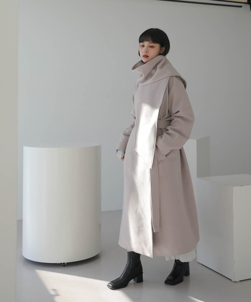 UNE MANSION（ユヌマンション）の「[UNEORIGINAL]マフラーロングコート
