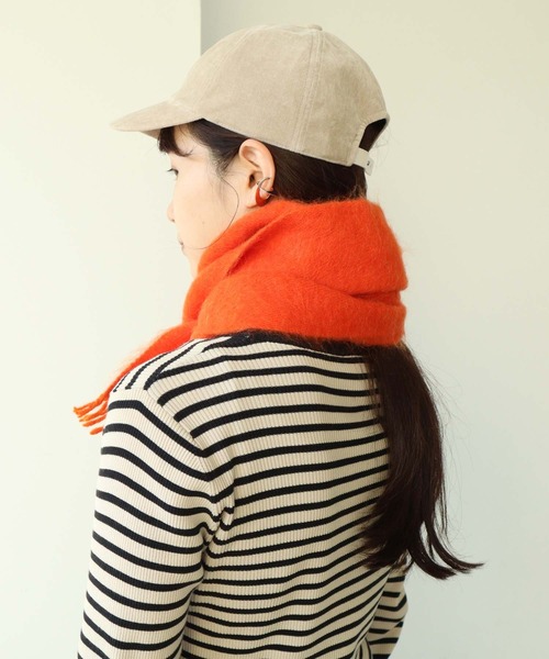 note et silence （ノートエシロンス）の「■hint hint STOLE 28（マフラー・レディース・オレンジ/パープル・FREE）」の8枚目の写真