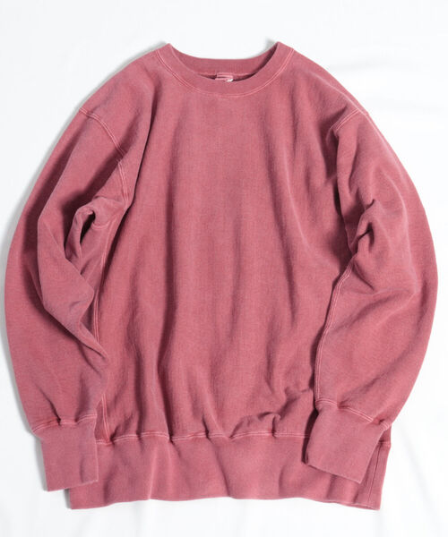 BARNS OUTFITTERS(バーンズアウトフィッターズ)の「【WEB限定】【BARNS OUTFITTERS】90’s CREW SWEAT SOLID(スウェット・メンズ・ベージュ/レッド/インディゴブルー・MEDIUM/LARGE)」の1枚目の写真