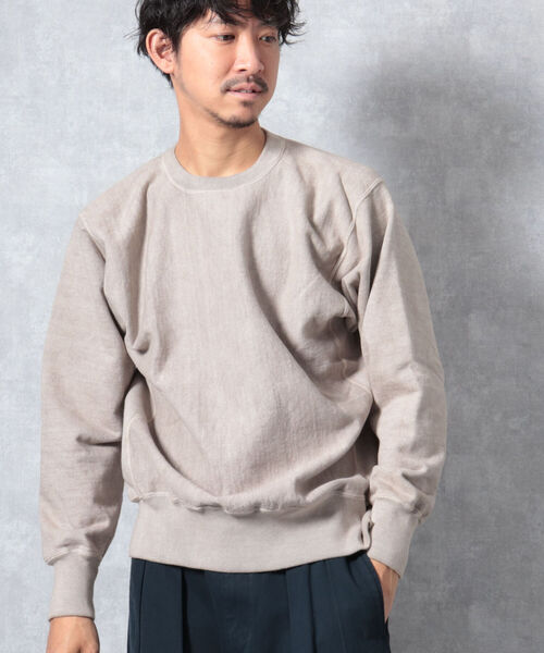 BARNS OUTFITTERS(バーンズアウトフィッターズ)の「【WEB限定】【BARNS OUTFITTERS】90’s CREW SWEAT SOLID(スウェット・メンズ・ベージュ/レッド/インディゴブルー・MEDIUM/LARGE)」の12枚目の写真