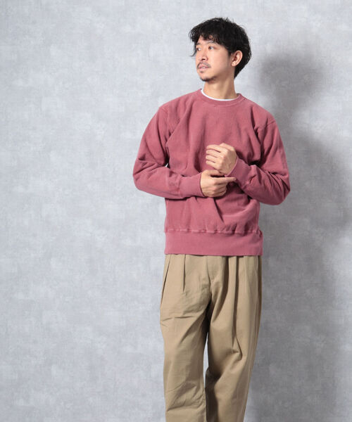 BARNS OUTFITTERS(バーンズアウトフィッターズ)の「【WEB限定】【BARNS OUTFITTERS】90’s CREW SWEAT SOLID(スウェット・メンズ・ベージュ/レッド/インディゴブルー・MEDIUM/LARGE)」の15枚目の写真