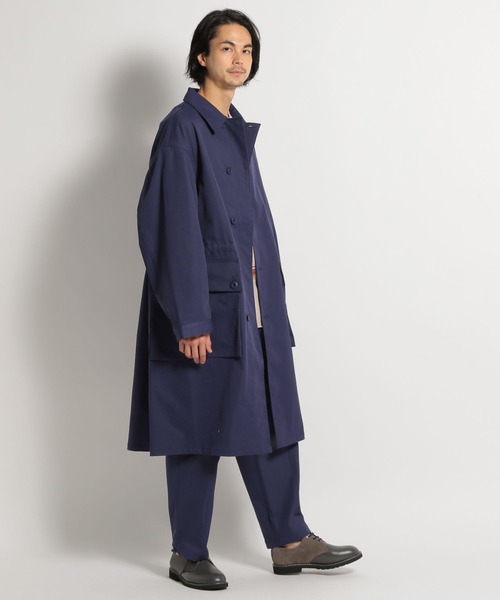niko and...(ニコアンド)の「ユーロミリタリーコート(ステンカラーコート・メンズ・ネイビー/スモーク・MEDIUM/LARGE)」の6枚目の写真