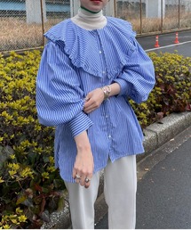 CIAOPANIC | ストライプ2WAYフリルブラウス(シャツ/ブラウス)