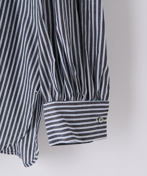 CIAOPANIC(チャオパニック)の「ストライプ2WAYフリルブラウス(シャツ/ブラウス・レディース・ブラック/ブルー・フリ-)」の11枚目の写真