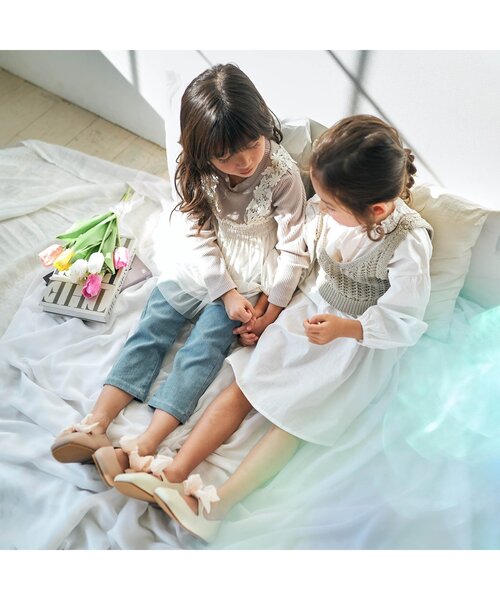 apres les cours（アプレレクール）の「シフォンリボンパンプス_アプレレクールマシェリ（パンプス・キッズ・ベージュ/アイボリー・15 /20/18/17/19/14/16）」の10枚目の写真