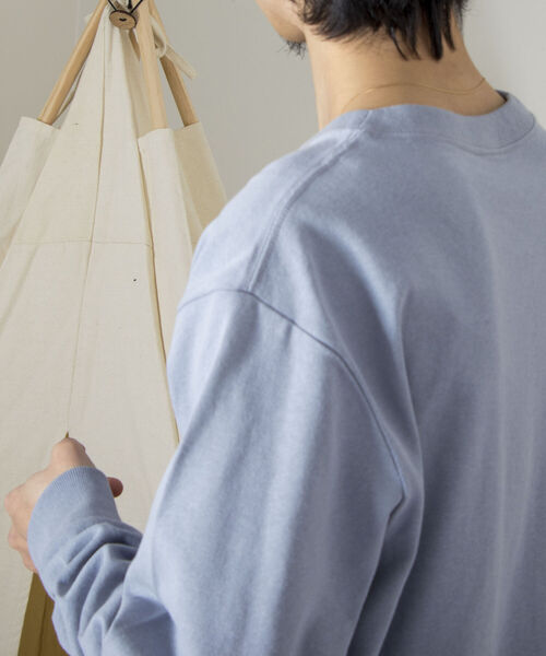 GEVACO（ゲバコ）の「【GEVACO/ゲバコ】オープンエンド度詰め天竺 ロングスリーブTシャツ（Tシャツ/カットソー・メンズ・オフホワイト/ブラウン/ネイビー/サックスブルー・SMALL/MEDIUM/LARGE）」の18枚目の写真
