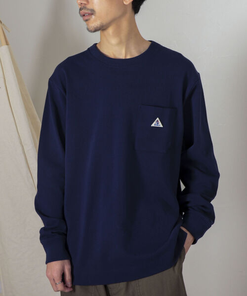 GEVACO（ゲバコ）の「【GEVACO/ゲバコ】オープンエンド度詰め天竺 ロングスリーブTシャツ（Tシャツ/カットソー・メンズ・オフホワイト/ブラウン/ネイビー/サックスブルー・SMALL/MEDIUM/LARGE）」の15枚目の写真