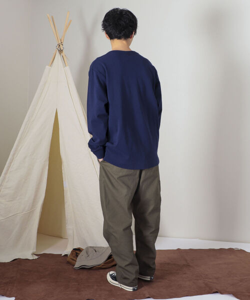 GEVACO（ゲバコ）の「【GEVACO/ゲバコ】オープンエンド度詰め天竺 ロングスリーブTシャツ（Tシャツ/カットソー・メンズ・オフホワイト/ブラウン/ネイビー/サックスブルー・SMALL/MEDIUM/LARGE）」の16枚目の写真