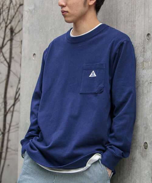 GEVACO（ゲバコ）の「【GEVACO/ゲバコ】オープンエンド度詰め天竺 ロングスリーブTシャツ（Tシャツ/カットソー・メンズ・オフホワイト/ブラウン/ネイビー/サックスブルー・SMALL/MEDIUM/LARGE）」の10枚目の写真