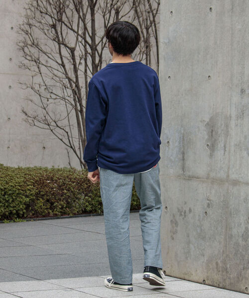 GEVACO（ゲバコ）の「【GEVACO/ゲバコ】オープンエンド度詰め天竺 ロングスリーブTシャツ（Tシャツ/カットソー・メンズ・オフホワイト/ブラウン/ネイビー/サックスブルー・SMALL/MEDIUM/LARGE）」の17枚目の写真