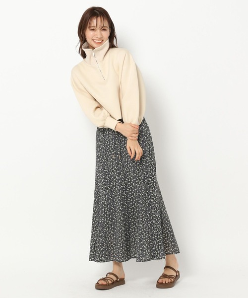 mysty woman（ミスティウーマン）の「ハーフジップショートプルオーバー 271101（Tシャツ/カットソー・レディース・オフホワイト/チャコール/イエロー・FREE）」の12枚目の写真