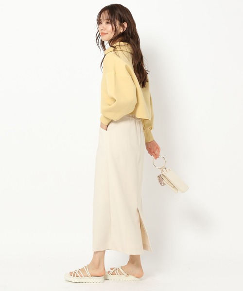 mysty woman（ミスティウーマン）の「ハーフジップショートプルオーバー 271101（Tシャツ/カットソー・レディース・オフホワイト/チャコール/イエロー・FREE）」の16枚目の写真