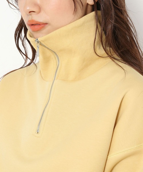 mysty woman（ミスティウーマン）の「ハーフジップショートプルオーバー 271101（Tシャツ/カットソー・レディース・オフホワイト/チャコール/イエロー・FREE）」の15枚目の写真