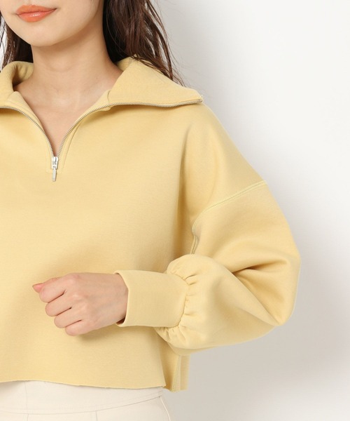 mysty woman（ミスティウーマン）の「ハーフジップショートプルオーバー 271101（Tシャツ/カットソー・レディース・オフホワイト/チャコール/イエロー・FREE）」の17枚目の写真