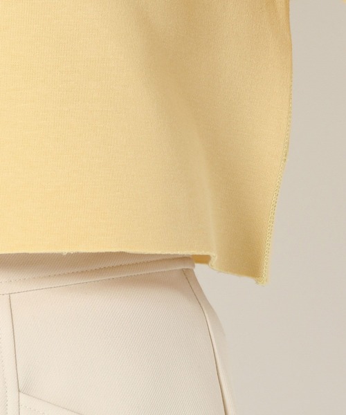 mysty woman（ミスティウーマン）の「ハーフジップショートプルオーバー 271101（Tシャツ/カットソー・レディース・オフホワイト/チャコール/イエロー・FREE）」の8枚目の写真