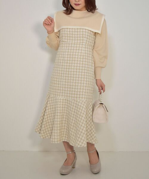 MAJESTIC LEGON(マジェスティックレゴン)の「セーラーカラーニット(ニット/セーター・レディース・アイボリー/ブラック/グリーン・MEDIUM)」の9枚目の写真