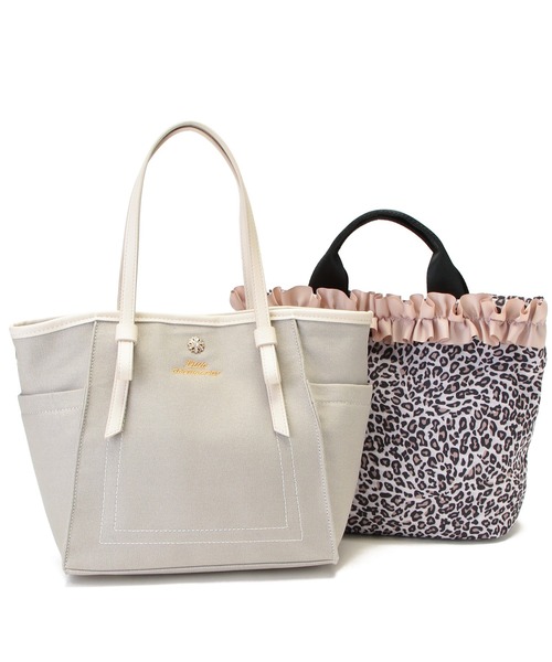 LITTLE ACCESSORIES（リトルアクセサリーズ）の「フリルのバッグイン付き３WAYトートバッグ（トートバッグ・レディース・ホワイト/グレー/ベージュ・フリー）」の20枚目の写真