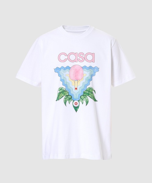 Casablanca（カサブランカ）の「WHITE JERSEY SCREEN PRINTED T