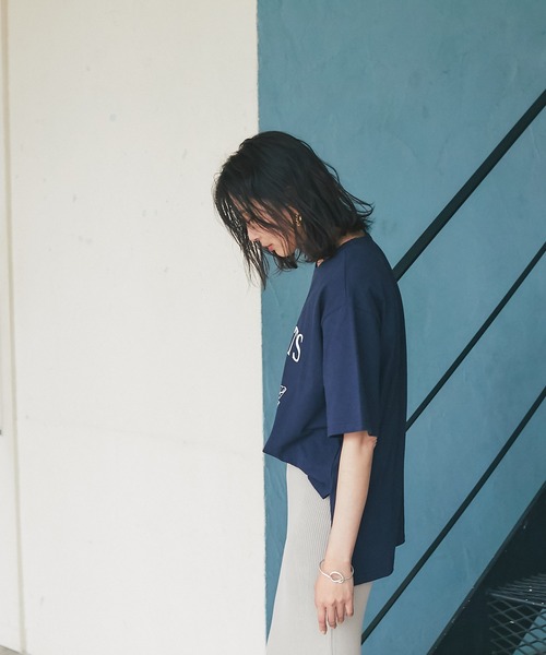 RIVE DROITE（リヴドロワ）の「WEB限定/FRUITS プリントTシャツ（Tシャツ/カットソー・レディース・ホワイト/ネイビー・FREE）」の20枚目の写真