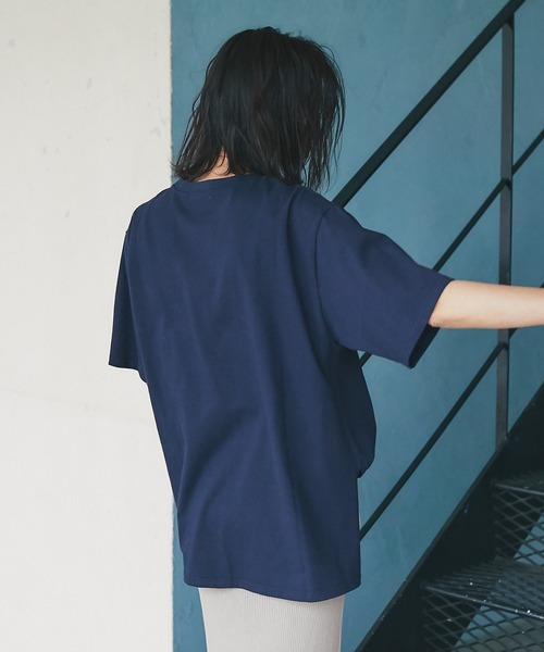 RIVE DROITE（リヴドロワ）の「WEB限定/FRUITS プリントTシャツ（Tシャツ/カットソー・レディース・ホワイト/ネイビー・FREE）」の18枚目の写真