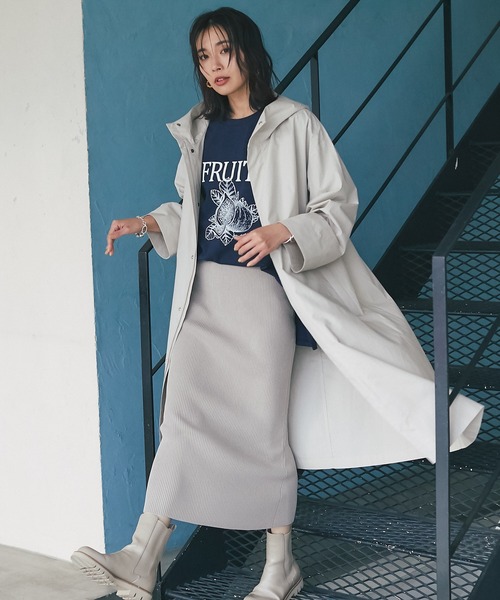 RIVE DROITE（リヴドロワ）の「WEB限定/FRUITS プリントTシャツ（Tシャツ/カットソー・レディース・ホワイト/ネイビー・FREE）」の21枚目の写真